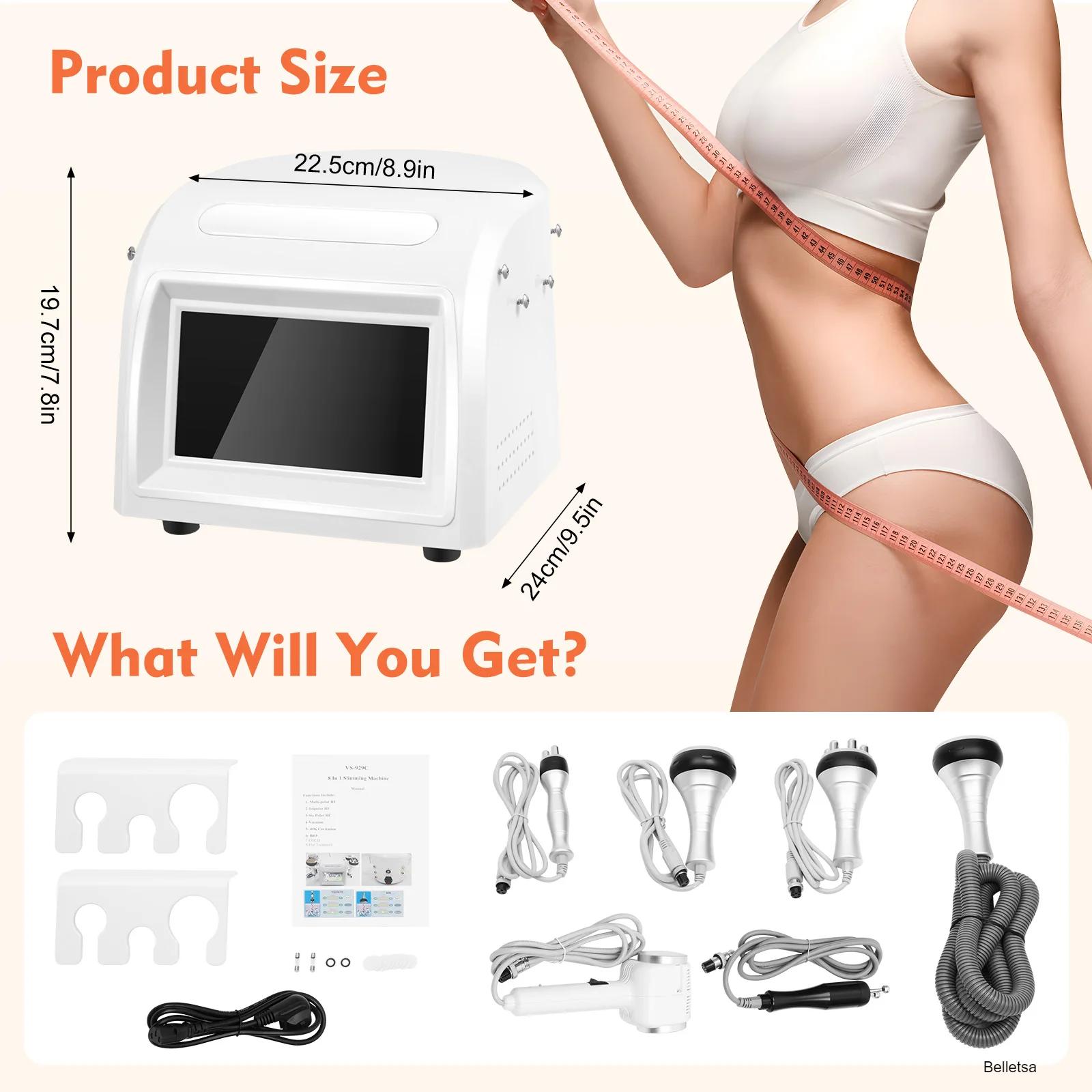 6-in-1 Beauty Machine 40K RF Fat Blasting Cavitation Machine with 6 Head for Spa Salon Home Facial Body Slimming – 250W EU Plug 6-in-1 Beauty Machine 40K RF Fat Blasting Cavitation Machine with 6 Head for Spa Salon Home Facial Body Slimming – 250W EU Plug
