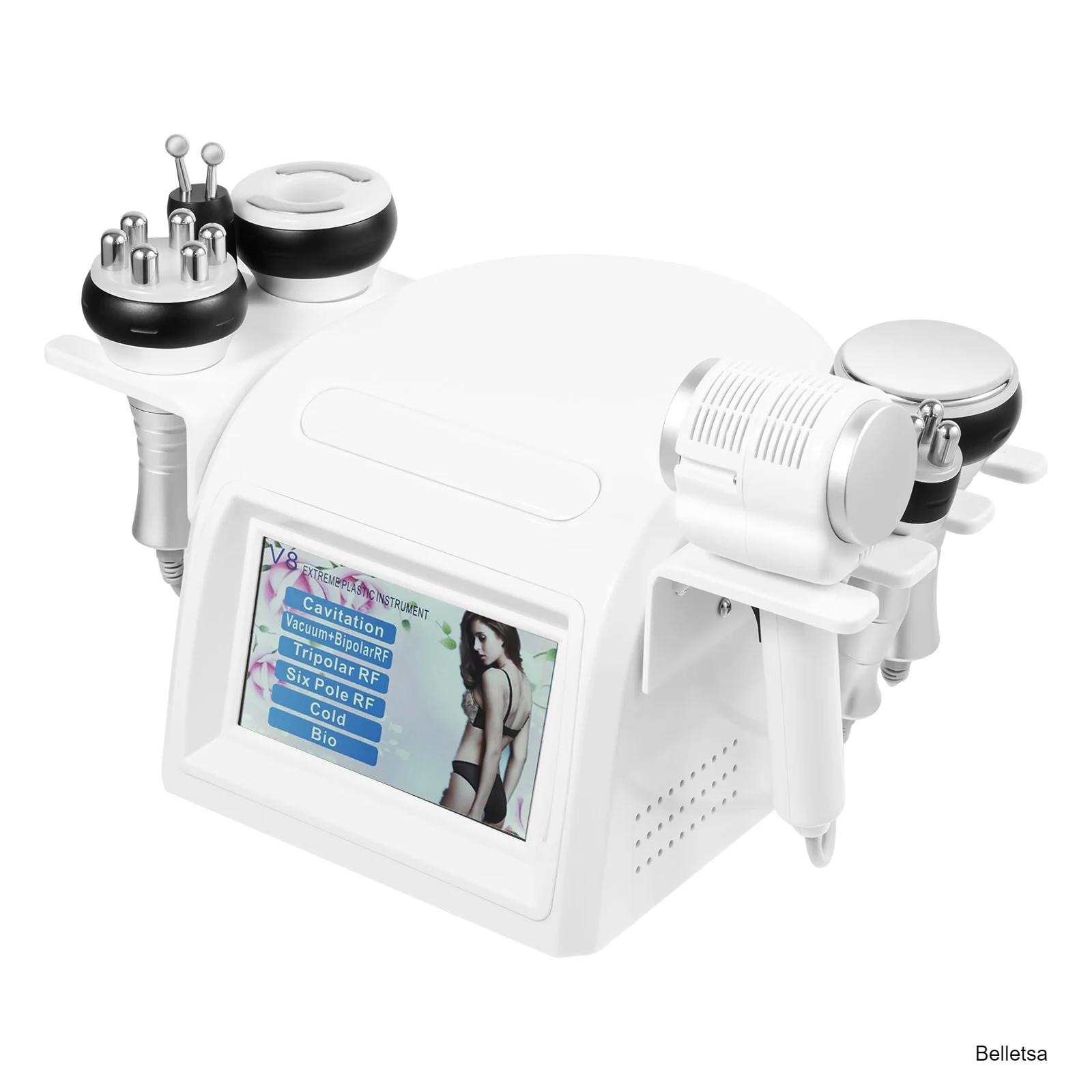 6-in-1 Beauty Machine 40K RF Fat Blasting Cavitation Machine with 6 Head for Spa Salon Home Facial Body Slimming – 250W EU Plug 6-in-1 Beauty Machine 40K RF Fat Blasting Cavitation Machine with 6 Head for Spa Salon Home Facial Body Slimming – 250W EU Plug