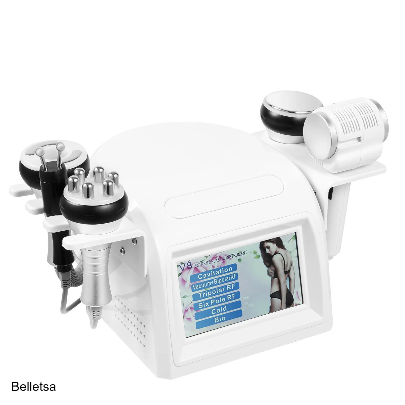 6-in-1 Beauty Machine 40K RF Fat Blasting Cavitation Machine with 6 Head for Spa Salon Home Facial Body Slimming – 250W EU Plug 6-in-1 Beauty Machine 40K RF Fat Blasting Cavitation Machine with 6 Head for Spa Salon Home Facial Body Slimming – 250W EU Plug