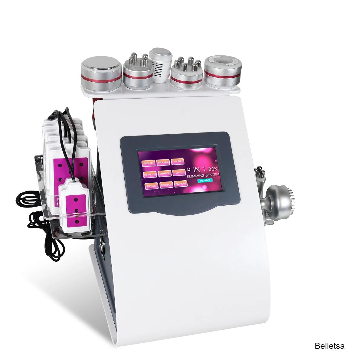 9 IN 1 80K Facial Ultrasound Body Cavitation Shaping Massager Machine Home Facial Deep Cleaning Beauty Device Anti Cellulite Μηχάνημα Λιπογλυπτικής & Σύσφιξης Σώματος 9 σε 1