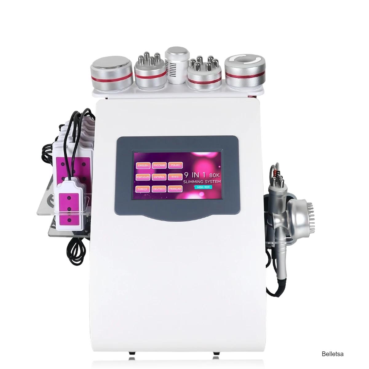 9 IN 1 80K Facial Ultrasound Body Cavitation Shaping Massager Machine Home Facial Deep Cleaning Beauty Device Anti Cellulite Μηχάνημα Λιπογλυπτικής & Σύσφιξης Σώματος 9 σε 1