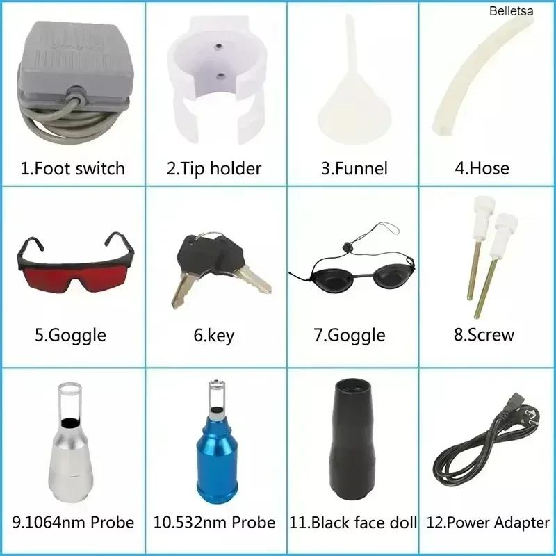 Multi Functional Beauty Device Q Switch Laser Tattoo Removal 1064NM 532NM Skin Whitening Multi Functional Beauty Device Q Switch Laser Tattoo Removal 1064NM 532NM Skin Whitening