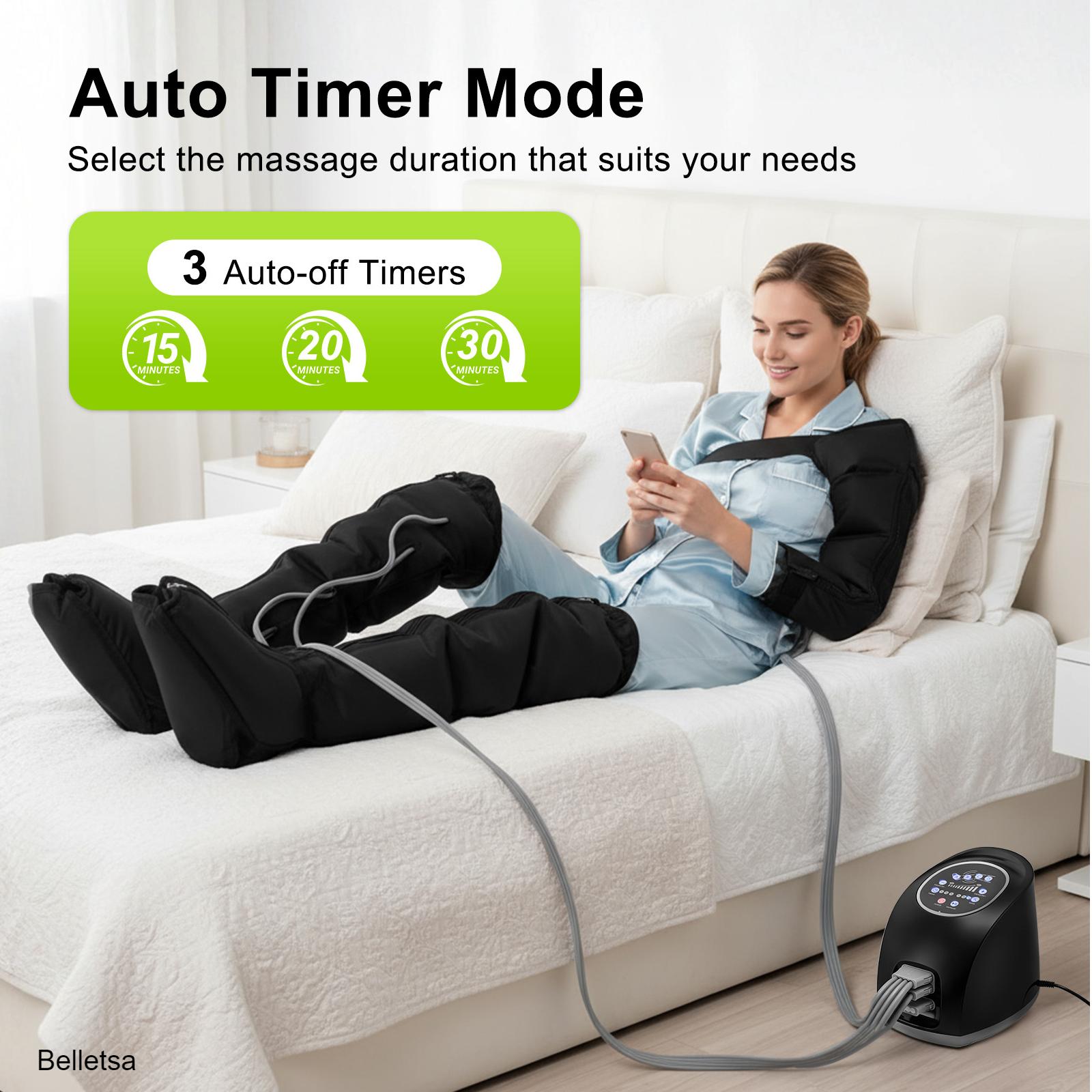 Air Compression Arm Leg Massager Set with 10 Intensity Levels Full Coverage Pain Relief Leg Massager One Size for Men Women Home Air Compression Arm Leg Massager Set with 10 Intensity Levels Full Coverage Pain Relief Leg Massager One Size for Men Women Home