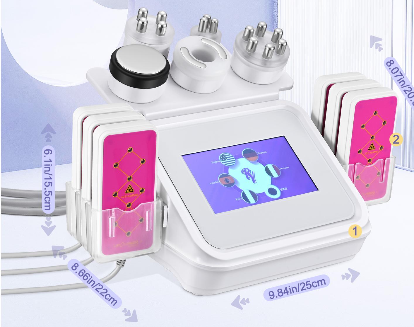 Touch Screen 6-in-1 Body Shaping Laser Lipo Massager Cavitation Vacuum Ultrasonic Machine Fat Burning Cellulite Removal Body Touch Screen 6-in-1 Body Shaping Laser Lipo Massager Cavitation Vacuum Ultrasonic Machine Fat Burning Cellulite Removal Body